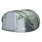 Outsunny 5 Person Camping Tent, Easy Pop Up Tent with Doors, Windows and Carry Bag, Automatic Setup Tent for Hiking, Dark Green | The Comfy Couch Canada