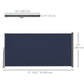 Outsunny 118"x63" Outdoor Retractable Privacy Screen Patio Side Awning Folding Divider UV Wind Resistant Dark Blue | The Comfy Couch Canada