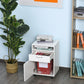 HOMCOM Mobile Vertical Filing Cabinet 24" with Drawer and Wheels - Essential Office Storage Cabinet in White.