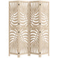 HOMCOM 4 Panel Room Divider, Detachable Folding Privacy Screens with Palm Leaf Design for Home Office, Natural Wood Finish | The Comfy Couch Canada