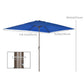 Outsunny Rectangle Patio Umbrella: 6.5x10ft Aluminum Tilt Outdoor Sunshade Canopy with Crank, Dark Blue | The Comfy Couch Canada