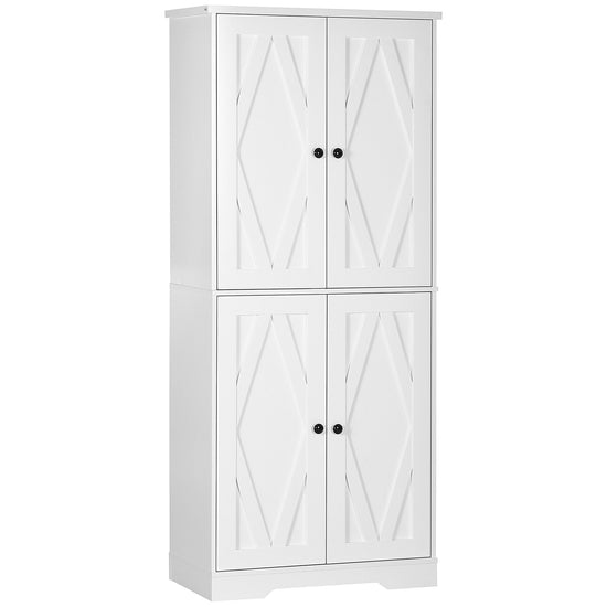 HOMCOM Freestanding Kitchen Storage Cabinet: Pantry Cabinet with Doors and Shelves for Dining Room | The Comfy Couch Canada