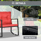 Outsunny 3 Pieces Rocking Bistro Set, Outdoor Wicker Patio Furniture with Glass Coffee Table and Outside Rocking Chairs for Porch | The Comfy Couch Canada
