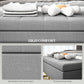 HOMCOM Flip Top Storage Ottoman Upholstered Storage Bench Linen Fabric Footstool Living Room Bedroom Grey Furniture | The Comfy Couch Canada