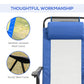 Outsunny Double Camping Chairs Foldable Reclining with Headrest Blue | The Comfy Couch Canada