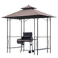 Outsunny BBQ Gazebo Tent 8x5ft Outdoor Grill Canopy Garden Sun Shade with Shelf | The Comfy Couch Canada
