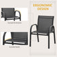 Outsunny 4-Piece Patio Furniture Set Garden Conversation Set with Loveseat, Single Chairs and Coffee Table | The Comfy Couch Canada