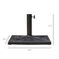 Outsunny Patio Umbrella Base: 18.5" Square Outdoor Resin Parasol Stand, Market Umbrella Holder for Deck, Bronze | The Comfy Couch Canada