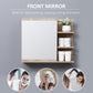 Kleankin Natural Wall Cabinet: 23.5" Bathroom Mirror Organizer with 5 Open Shelves for Tidy Storage | The Comfy Couch Canada