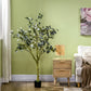 HOMCOM 5ft Artificial Eucalyptus Tree: Indoor Fake Plant with White Tips and Pot for Home, Office, Living Room Decor | The Comfy Couch Canada