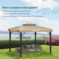 Outsunny Replacement Gazebo Top 9.8x9.8, Double Vented Roof Canopy Cover for Patio Garden, Khaki - Upgrade Your Outdoor Space | The Comfy Couch Canada