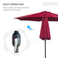 Outsunny Steel Frame Patio Umbrella: 10&