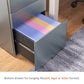 Vinsetto Filing Cabinet 3 Drawers Steel Home Office Storage Wheels Lock A4 Letters Legal-sized Files Grey Metal | The Comfy Couch Canada