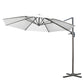 Outsunny Offset Patio Umbrella: 10ft Cantilever Sun Shade Cross Base 361å¡ Rotation White Poles | The Comfy Couch Canada