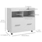 Vinsetto Rolling File Cabinet with Drawer Adjustable Bar for Letter A4 Legal Size White Mobile Office Organizer | The Comfy Couch Canada