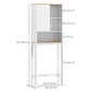 HOMCOM Over The Toilet Storage Cabinet, Bathroom Space Saver Cabinet with Adjustable Shelf, Bathroom Organizer, White | The Comfy Couch Canada