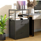 Vinsetto Lockable 2 Drawer File Cabinet with Adjustable Bar for Letter A4 Legal Size Black Office Organizer.
