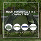 Outsunny Camping Combo Set All in 1 Portable Folding Tent Cot Air Mattress Carry Bag Pump Sleeping Shelter Dark Green | The Comfy Couch Canada