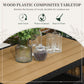 Outsunny 5PC Rattan Patio Dining Set Wicker Table 4 Chairs Cushioned Seats Cream | The Comfy Couch Canada
