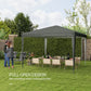 Outsunny 10x10ft Party Tent Portable Gazebo, Folding Garden Canopy Event Shelter Outdoor Sunshade Grey | The Comfy Couch Canada