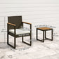 Outsunny 3 Pieces Wicker Patio Furniture Set, Rattan Bistro Set w/ Acacia Wood Table & Removable Cushions, White | The Comfy Couch Canada