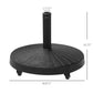 Outsunny Resin Patio Umbrella Base 20.5" Round Outdoor Parasol Stand with Braked Wheels Offset Garden Holder | The Comfy Couch Canada