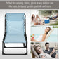 Outsunny Adjustable Folding Beach Bed 4-Level Reclining Lounger Lightweight Portable Camping Light Blue | The Comfy Couch Canada