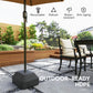 Outsunny Fillable Patio Umbrella Base, Heavy Duty Outdoor Umbrella Stand Base Patio Umbrella Stand, Filled Up to 53lbs with Stand or 44lbs with Water for Deck Poolside, Black | The Comfy Couch Canada