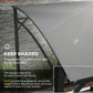 Outsunny BBQ Grill Gazebo 7x5 ft Steel Frame Garden Canopy Tent Charcoal Grey with Hooks Outdoor Sun Shade | The Comfy Couch Canada