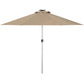 Outsunny Solar Illumination Shade: LED Lighted Patio Umbrella with 4 Lighting Modes, USB Charging Outdoor Deck Khaki | The Comfy Couch Canada