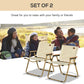 Outsunny 2 Pack Camping Chairs Lightweight Folding Armchairs Portable for Festivals Fishing Beach Hiking Beige | The Comfy Couch Canada
