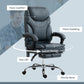 Vinsetto Heated Massage Office Chair: PU Leather, 6-Point Vibration, Recliner with Footrest, Grey | The Comfy Couch Canada