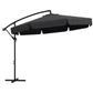 Outsunny 11ft Cantilever Patio Umbrella Offset Parasol 8 Ribs Cross Base for Outdoor Garden Black | The Comfy Couch Canada