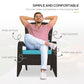 Outsunny Patio Wicker Adirondack Chair, Outdoor Rattan Muskoka Chair with Cushions for Patio, Garden, Backyard Turquoise | The Comfy Couch Canada