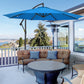 Outsunny 10ft Banana Hanging Rattan Set Sun Shade Patio Umbrella Cantilever Blue | The Comfy Couch Canada