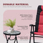 Outsunny 3pc Outdoor Folding Rocking Chair and Table Set Camping Yard Lounger Seat Patio Bistro Set w/ Padded Seat Red | The Comfy Couch Canada