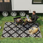 Outsunny Reversible Outdoor RV Rug, Patio Floor Mat, 6&