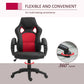 HOMCOM Ergonomic Gaming Chair, High Back, Swivel Office Chair with Wheels, Headrest, Tilt, Red | The Comfy Couch Canada
