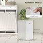 HOMCOM Laundry Cabinet, Tilt Out Laundry Hamper Cabinet with 2 Baskets, Bathroom Hamper Cabinet with 2 Drawers, Black.