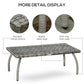 Outsunny 35" Rattan Coffee Table Outdoor Side Table Patio Wicker Furniture, Small Rectangular with All-Weather PE for Garden, Balcony, Backyard, Poolside, Grey | The Comfy Couch Canada