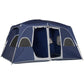 Outsunny Camping Tent, Family Tent 4-8 Person 2 Room, with Large Mesh Windows, Easy Set Up 13&