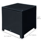 Outsunny Rattan Wicker Side Coffee Table w Glass Top Outdoor Patio Furniture Black | The Comfy Couch Canada