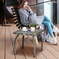 Outsunny Rattan Coffee Table 18" Outdoor Side Patio Wicker Furniture Square All-Weather PE Garden Balcony | The Comfy Couch Canada