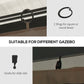 Outsunny 4-Panel Replacement Gazebo Curtains Gazebo Privacy Sidewall for 10&