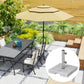 Outsunny Square Patio Umbrella Base, Outdoor Umbrella Stand with Handles 2 Adjustable Knobs, Heavy Duty Patio Umbrella Stand for Garden Deck Poolside, Grey | The Comfy Couch Canada
