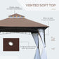 Outsunny 10x10ft Double Tier Garden Gazebo Canopy Outdoor Sunshade Tent Water-Resistant Anti-UV Roof with Metal Frame | The Comfy Couch Canada
