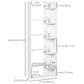 HOMCOM 6-Tier Tall Modern Bookcase: Floor Standing Shelving Unit for Living Room, Home Office, White | The Comfy Couch Canada