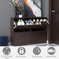 HOMCOM Wooden Shoe Storage Cabinet with 4 Flip Down Drawers, Entryway Shoe Shelf Organizer in Rich Brown | The Comfy Couch Canada