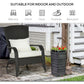 Outsunny Patio Wicker Adirondack Chair, Outdoor Rattan Muskoka Chair with Cushions for Patio, Garden, Backyard, Cream | The Comfy Couch Canada