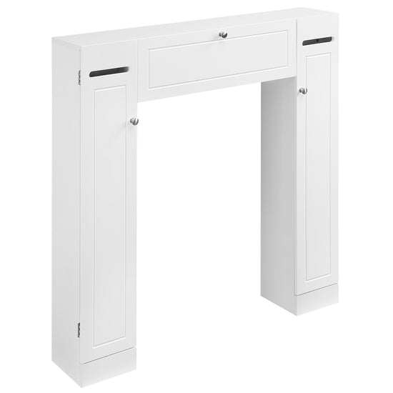kleankin Space-Saving Over-Toilet Cabinet: White Bathroom Organizer with Adjustable Shelf for Compact Storage | The Comfy Couch Canada